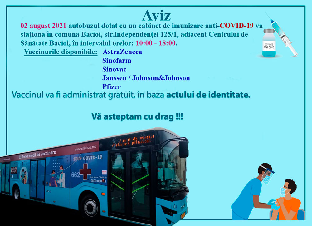You are currently viewing 02.08.2021 Va așteptăm la vaccinare anti covid-19