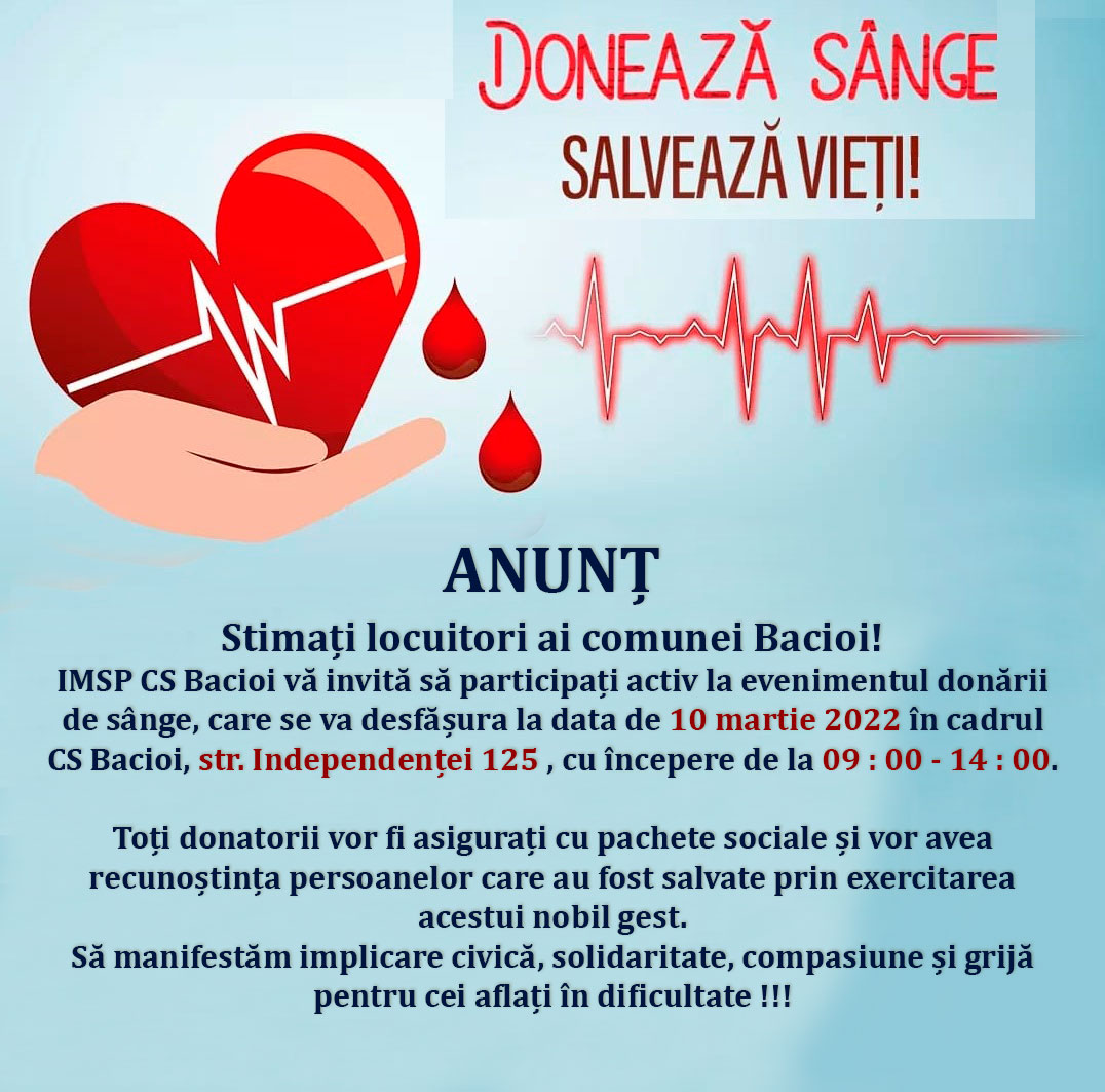 Read more about the article Donare de sînge
